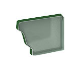 Заглушка желоба 120*86 левая RAL P362 (Зеленый) фото Центр Металлокровли