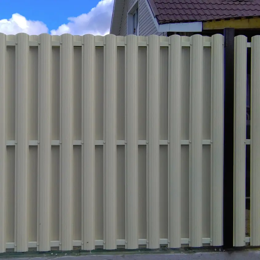 Фото 3 штакетник Полукруглый RAL1015 Слоновая Кость сторона А и Б односторонний