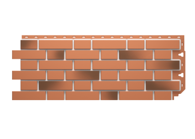 Фасадная панель Деке кирпич гладкий FLEMISH Красный жженый 0.46м2 панель
